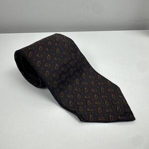 Vtg‎ Polo Ralph Lauren Silk Tie USA Made Paisley Green Purple Necktie 3.5"